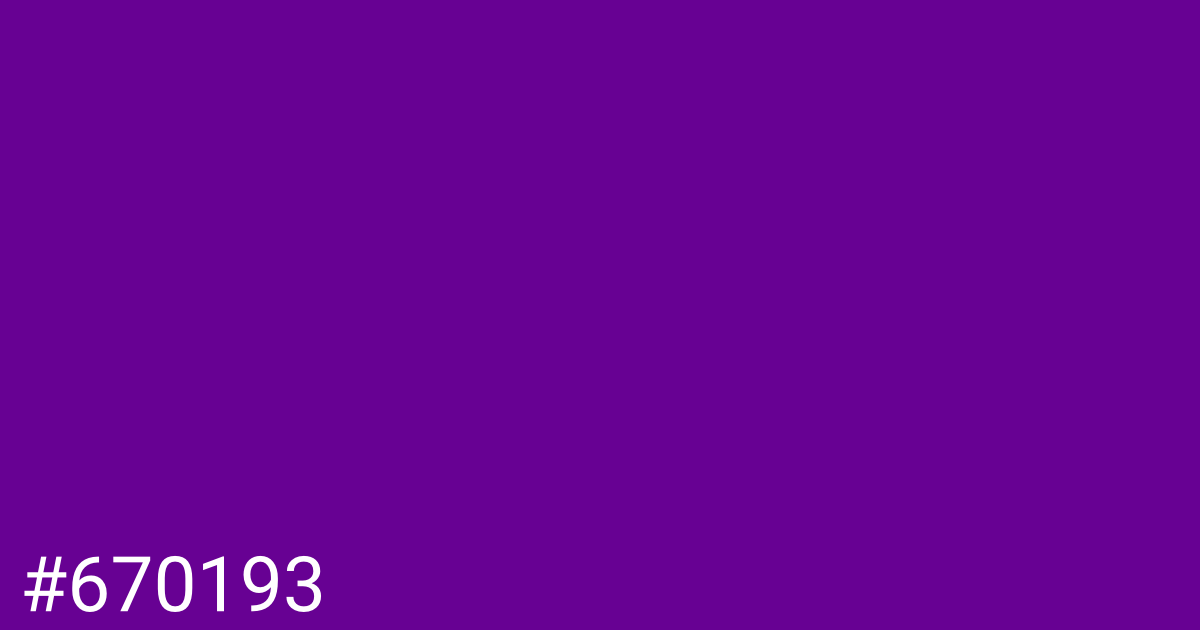 Hex color #670193 graphic