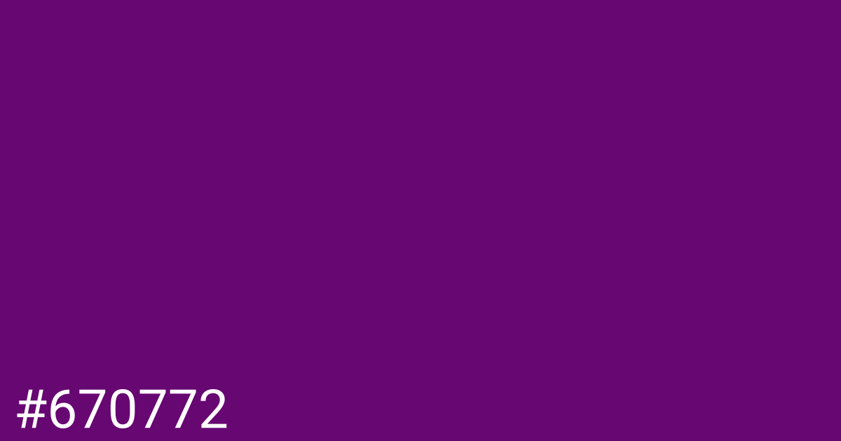 Hex color #670772 graphic