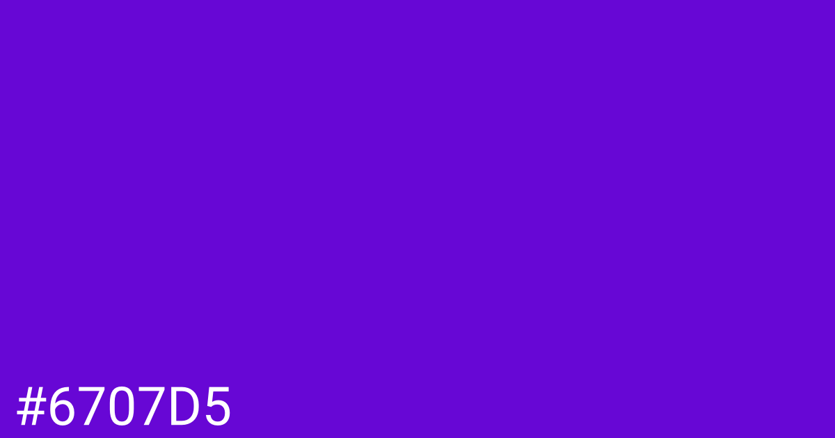 Hex color #6707d5 graphic