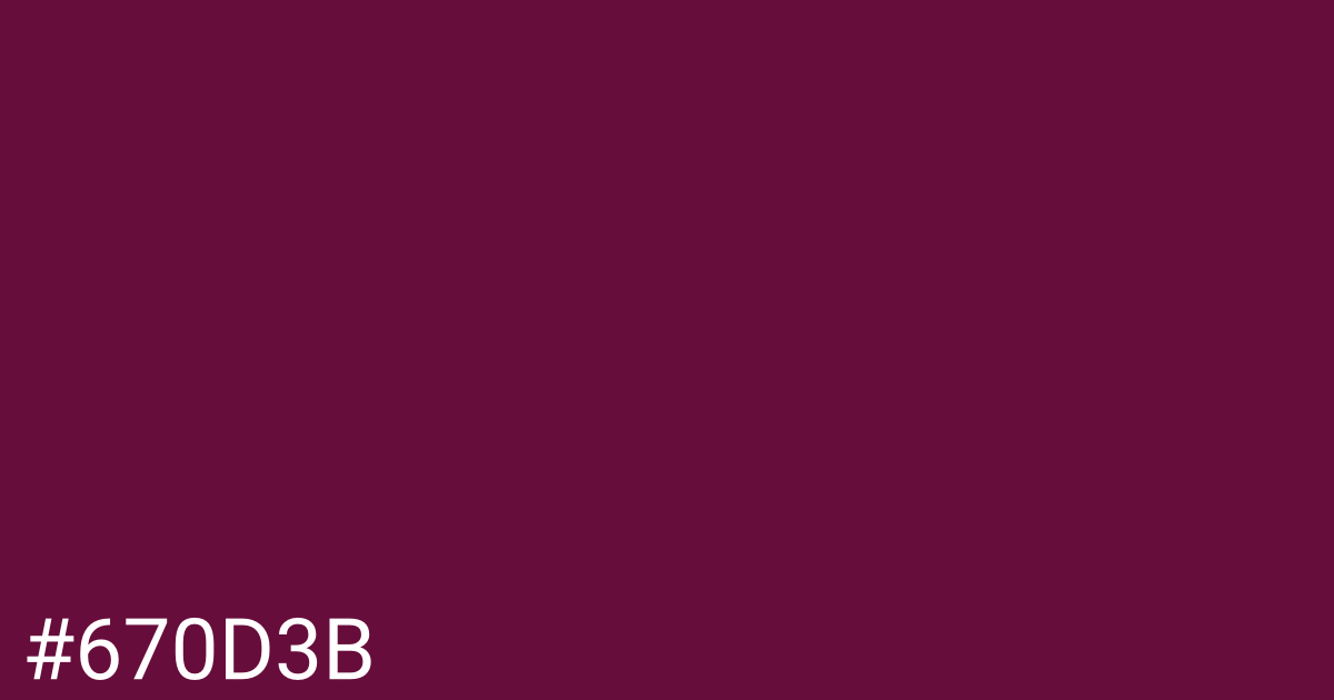 Hex color #670d3b graphic