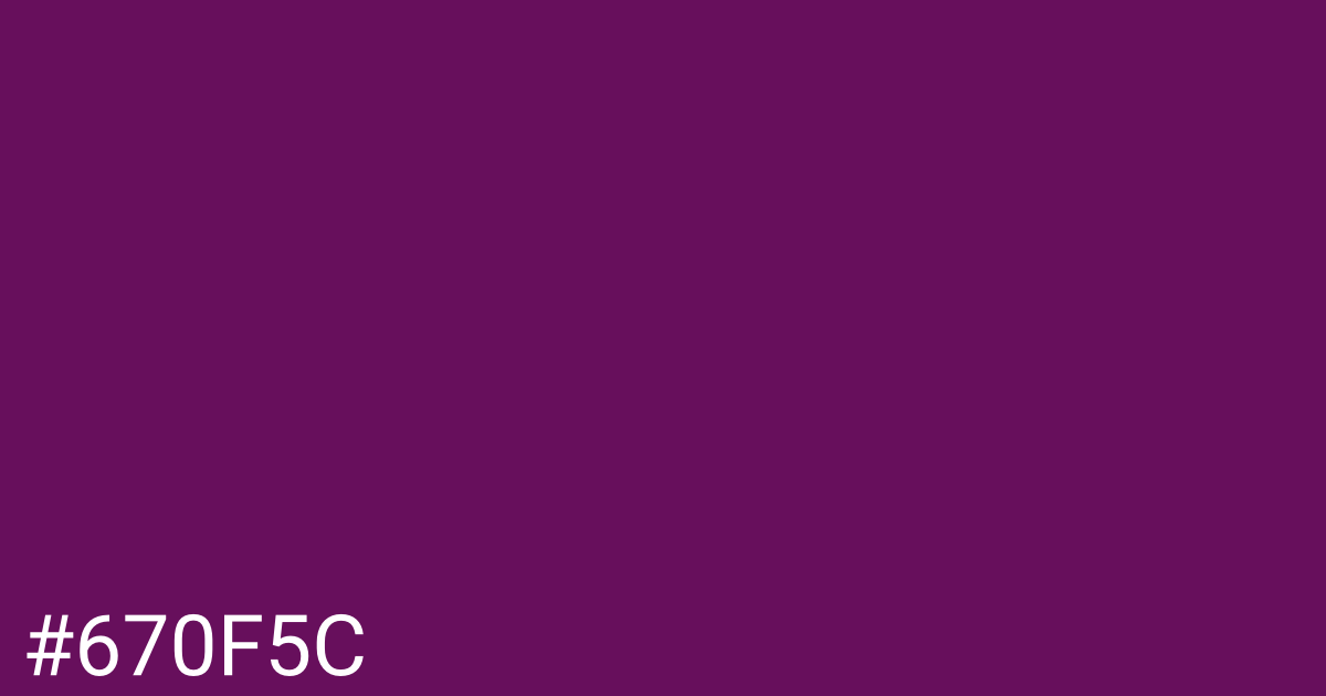 Hex color #670f5c graphic