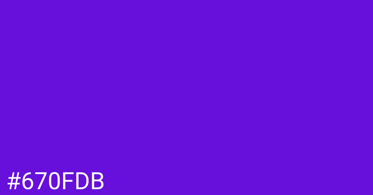 Hex color #670fdb graphic