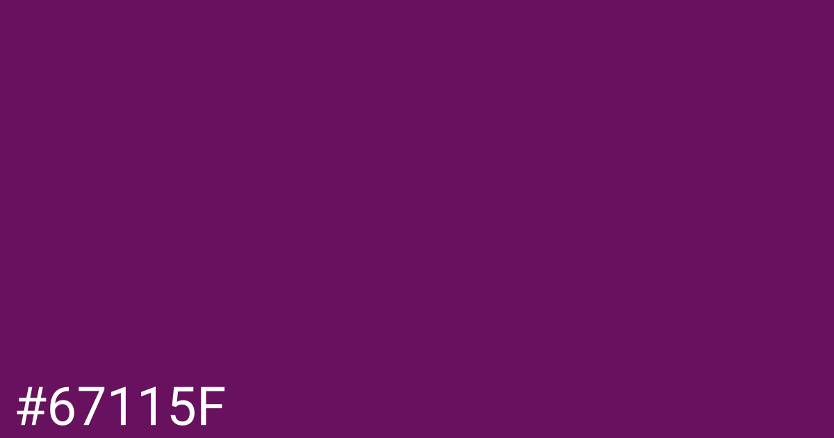 Hex color #67115f graphic