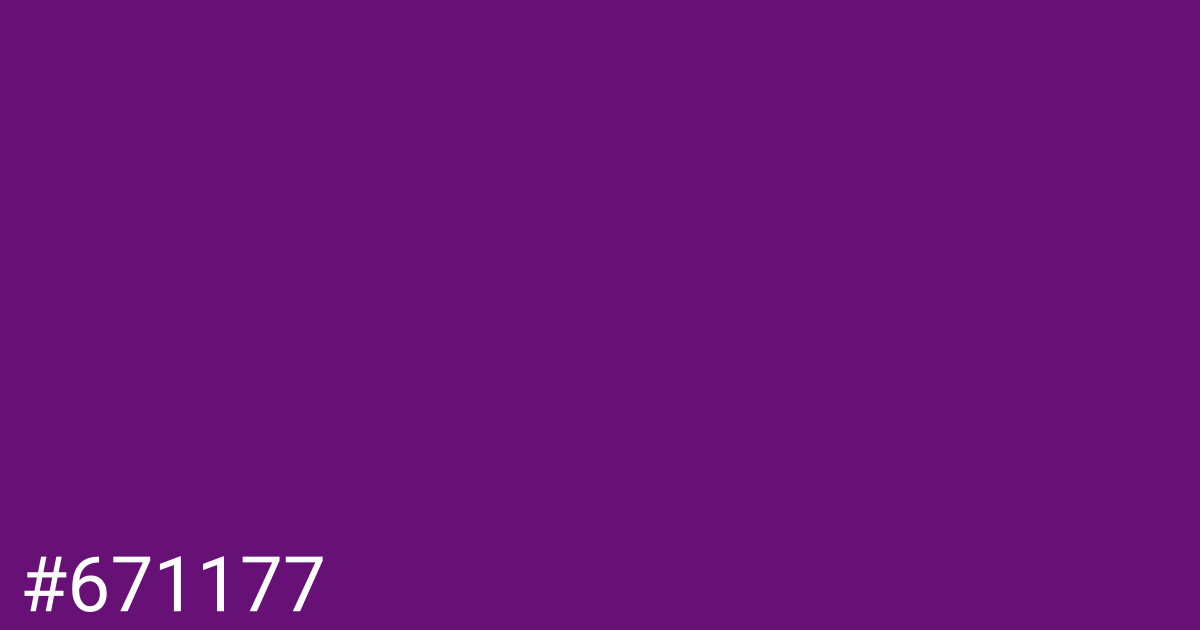 Hex color #671177 graphic