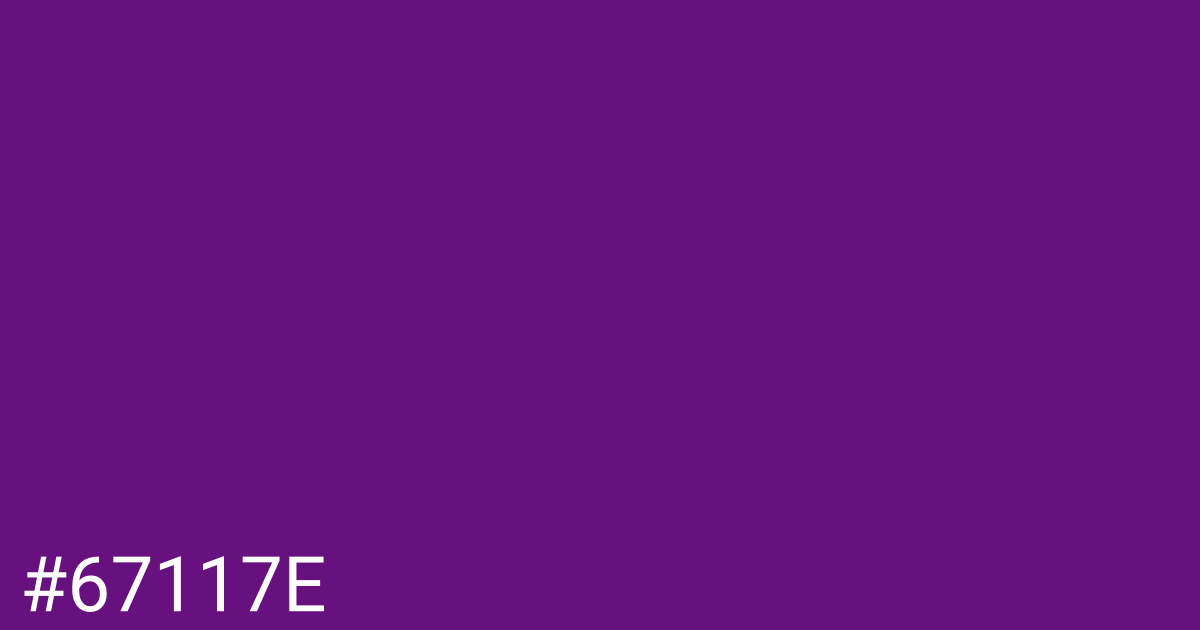 Hex color #67117e graphic