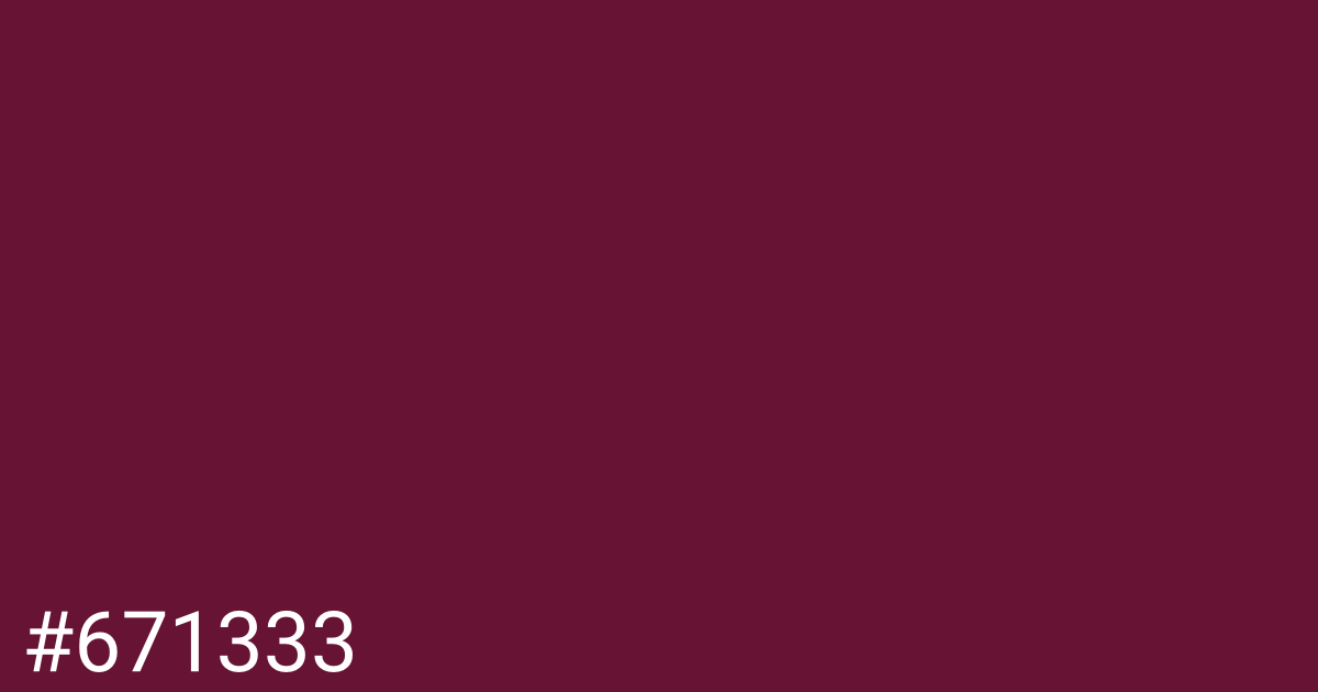 Hex color #671333 graphic