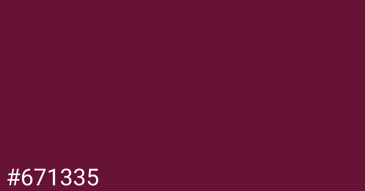 Hex color #671335 graphic