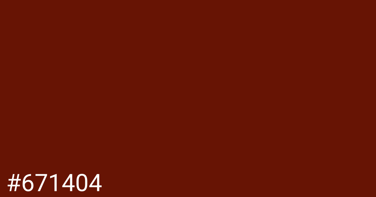 Hex color #671404 graphic