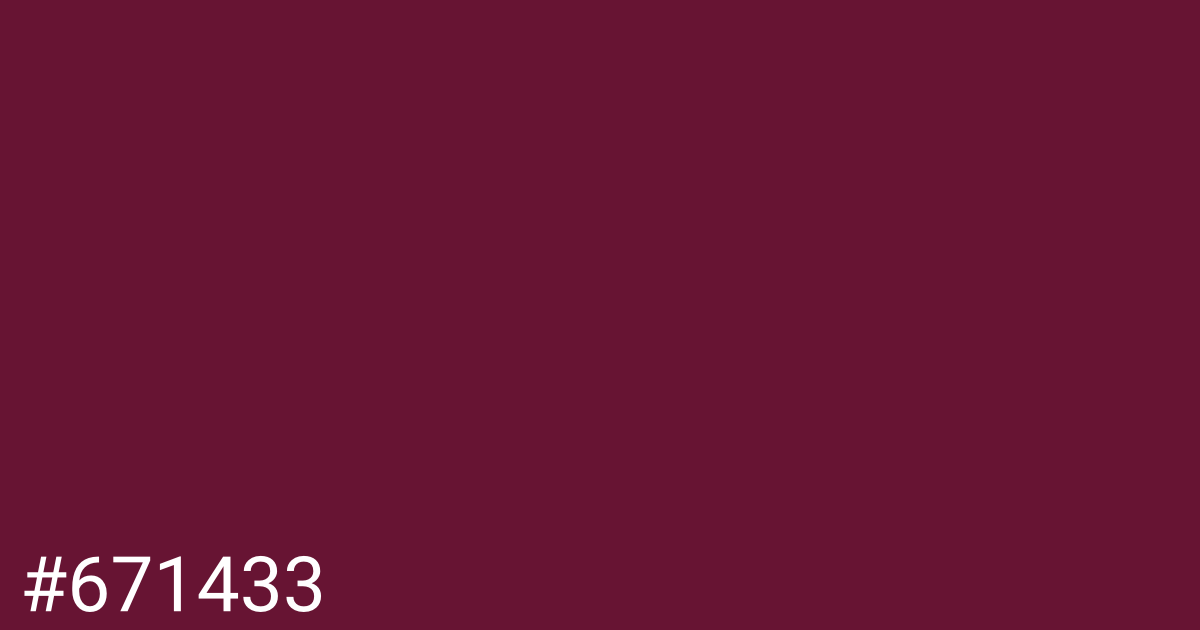 Hex color #671433 graphic