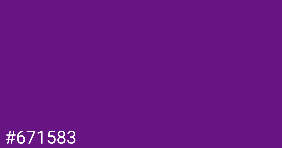 Hex color #671583 graphic