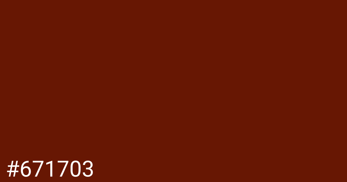 Hex color #671703 graphic