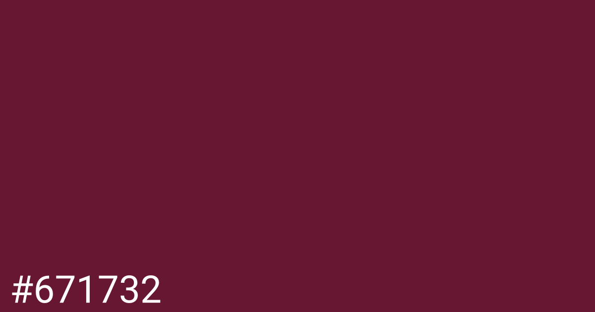 Hex color #671732 graphic