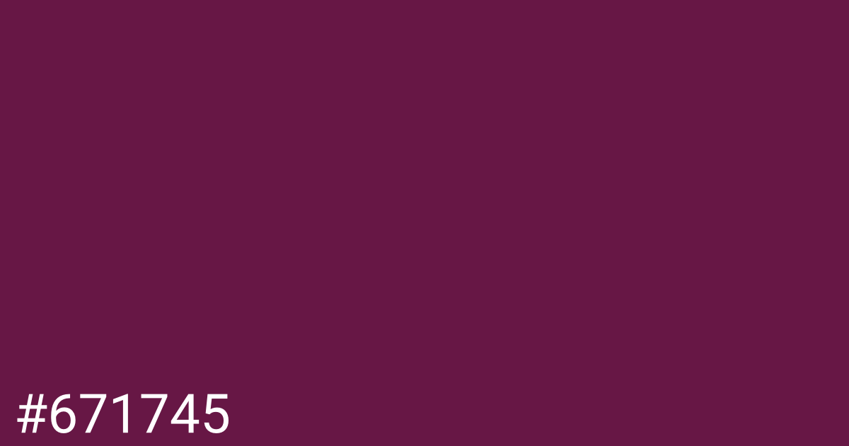 Hex color #671745 graphic