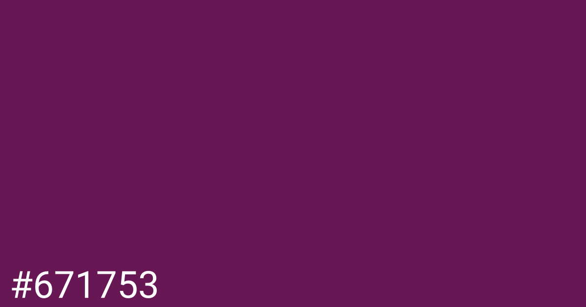Hex color #671753 graphic