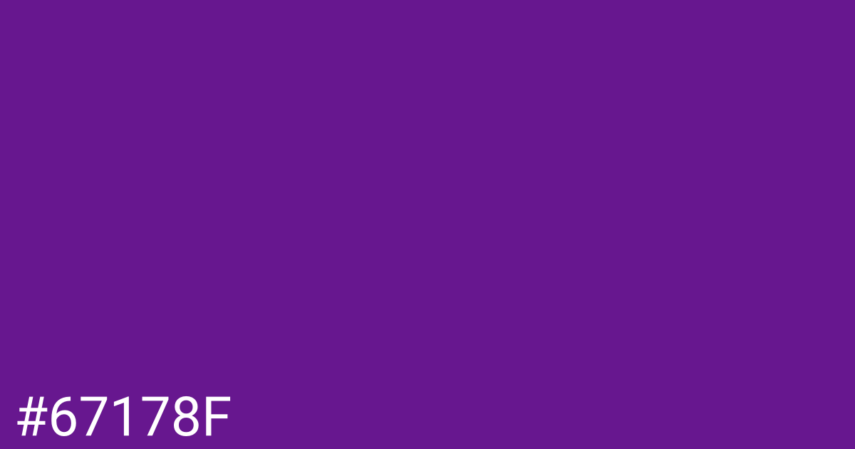 Hex color #67178f graphic