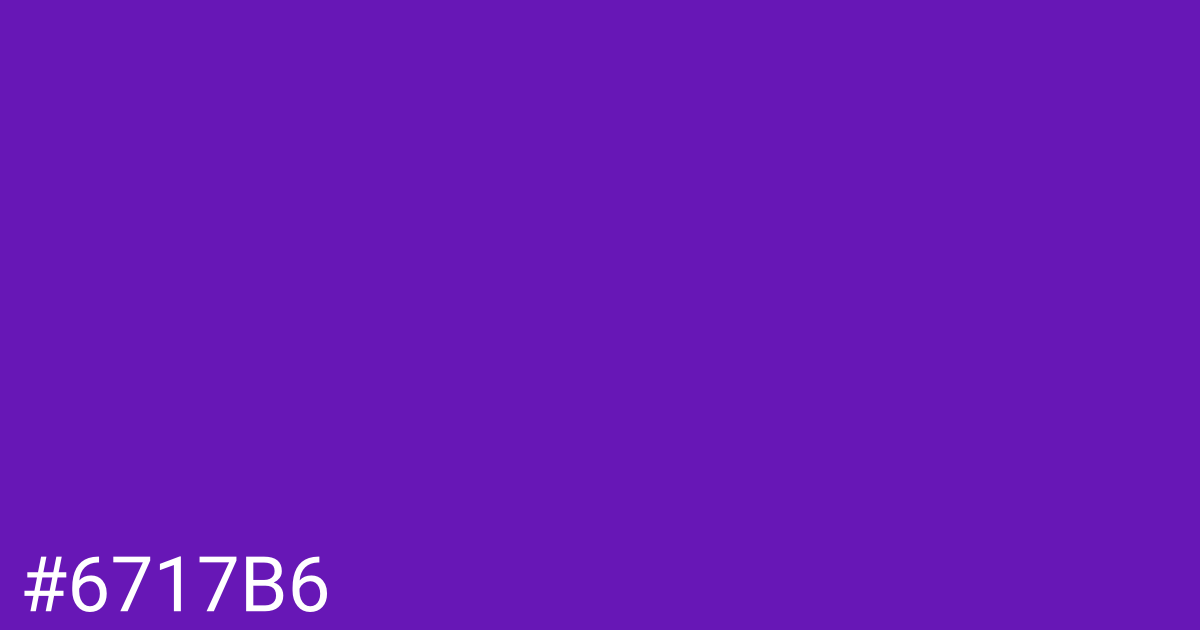 Hex color #6717b6 graphic