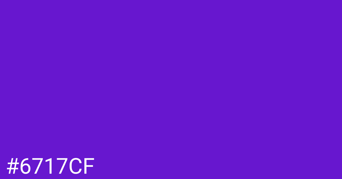 Hex color #6717cf graphic