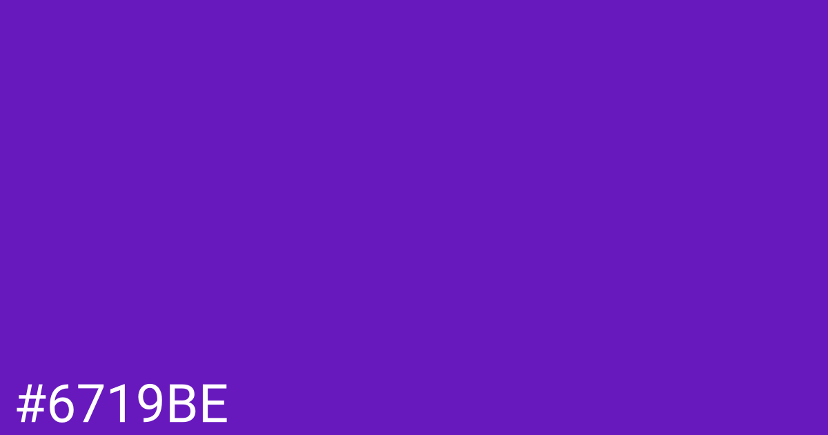 Hex color #6719be graphic