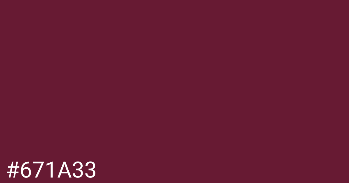 Hex color #671a33 graphic