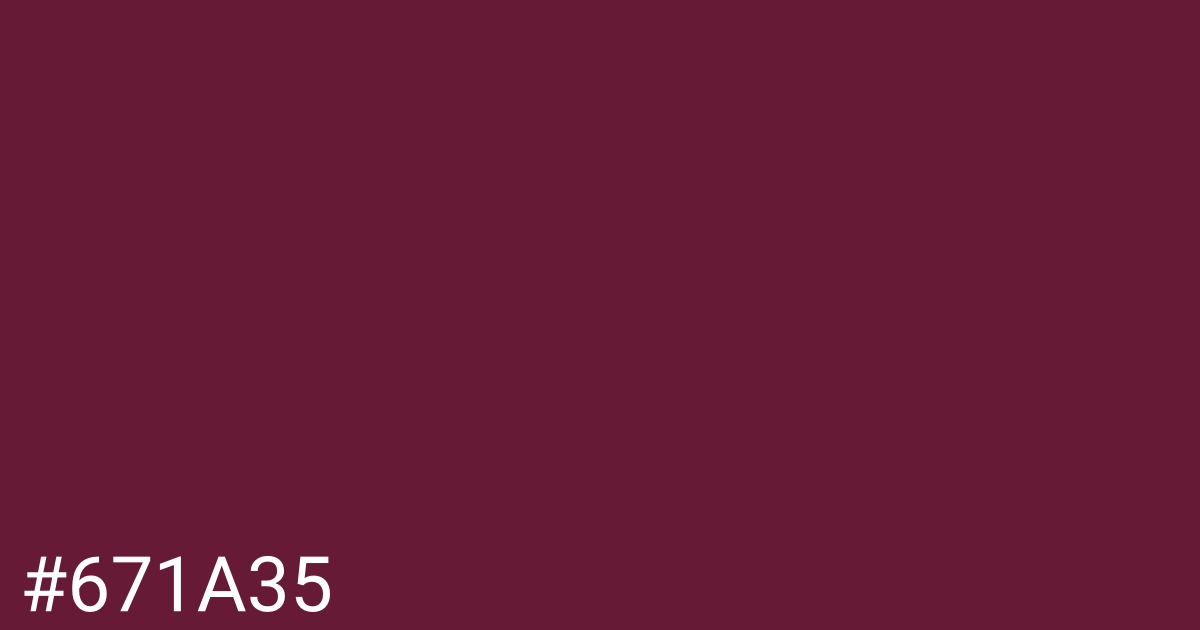 Hex color #671a35 graphic