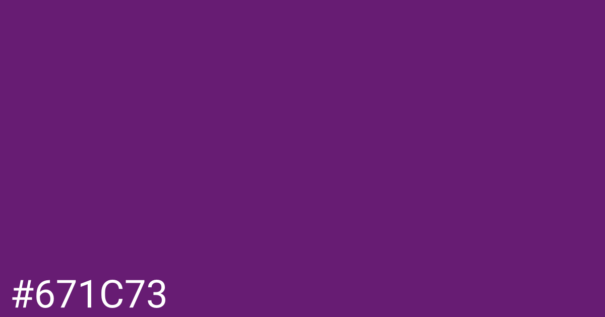 Hex color #671c73 graphic