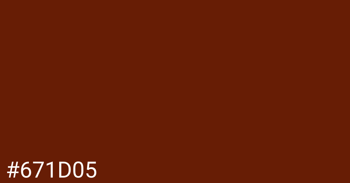 Hex color #671d05 graphic