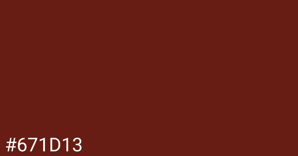 Hex color #671d13 graphic