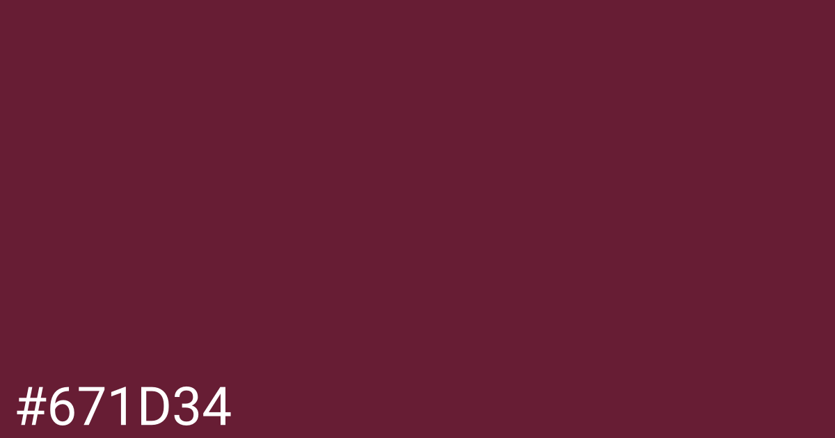 Hex color #671d34 graphic