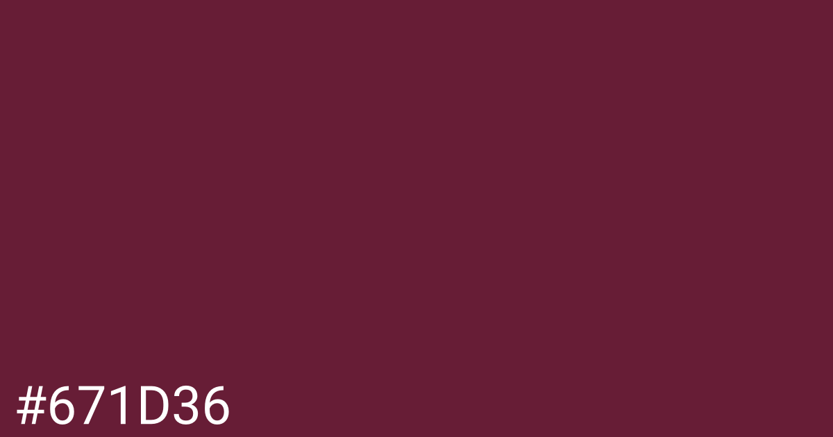 Hex color #671d36 graphic