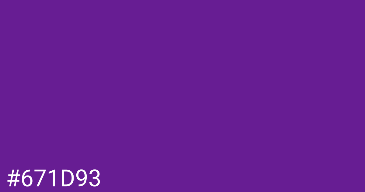 Hex color #671d93 graphic