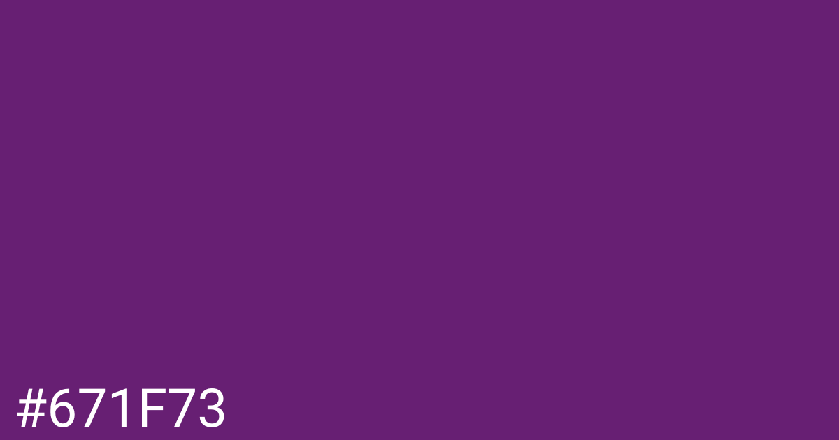 Hex color #671f73 graphic