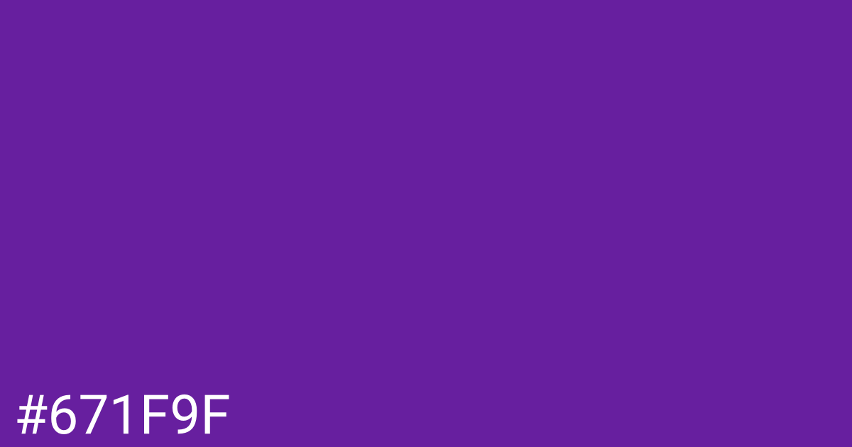 Hex color #671f9f graphic