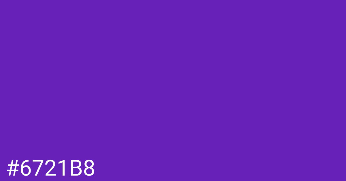 Hex color #6721b8 graphic