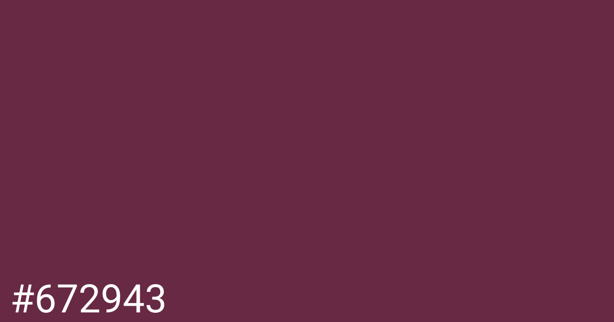 Hex color #672943 graphic