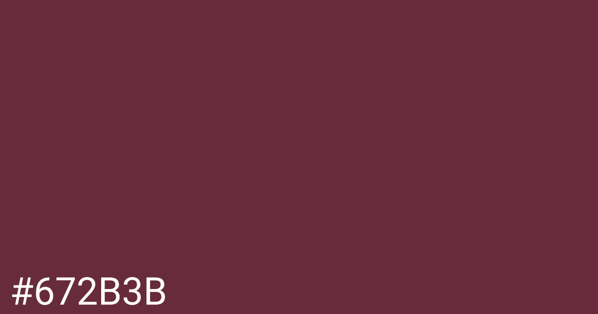 Hex color #672b3b graphic