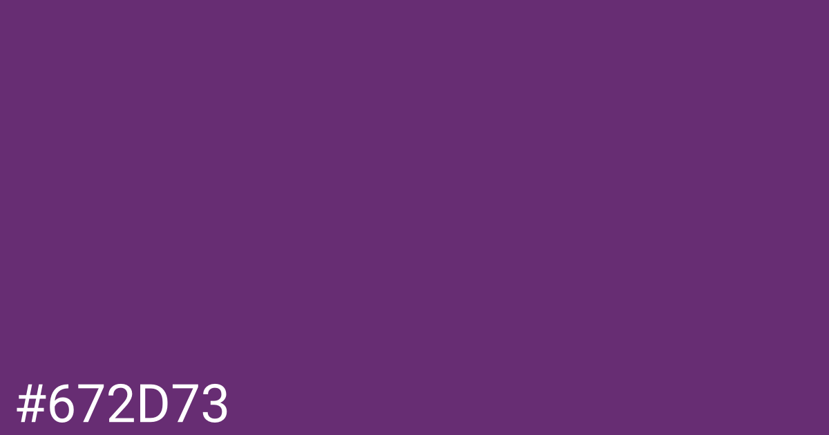 Hex color #672d73 graphic