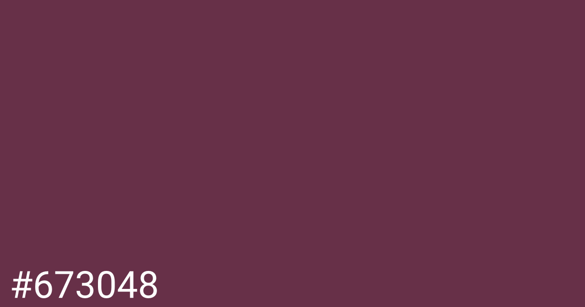 Hex color #673048 graphic