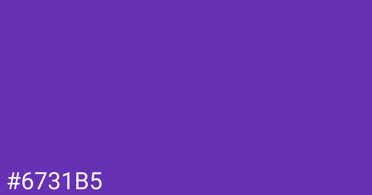 Hex color #6731b5 graphic