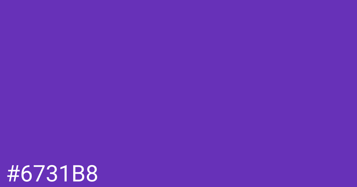 Hex color #6731b8 graphic