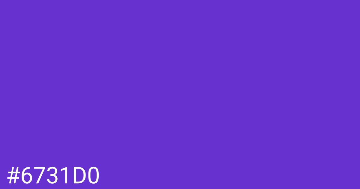 Hex color #6731d0 graphic