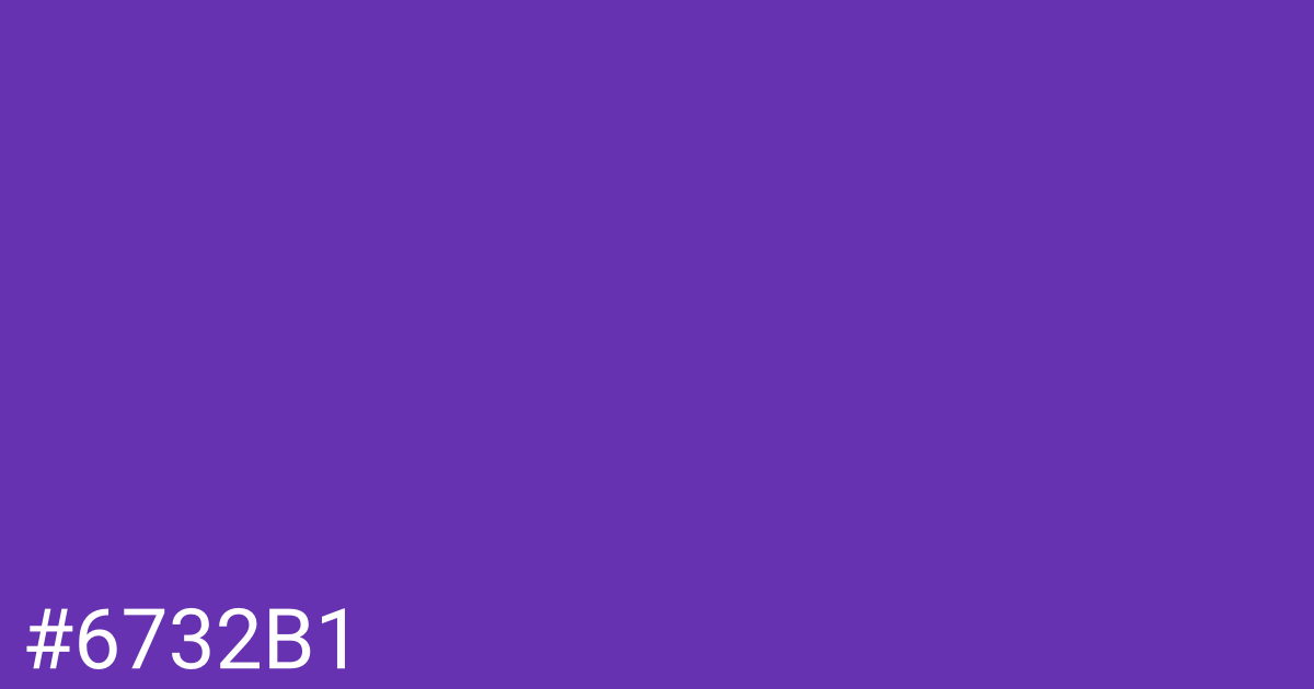 Hex color #6732b1 graphic