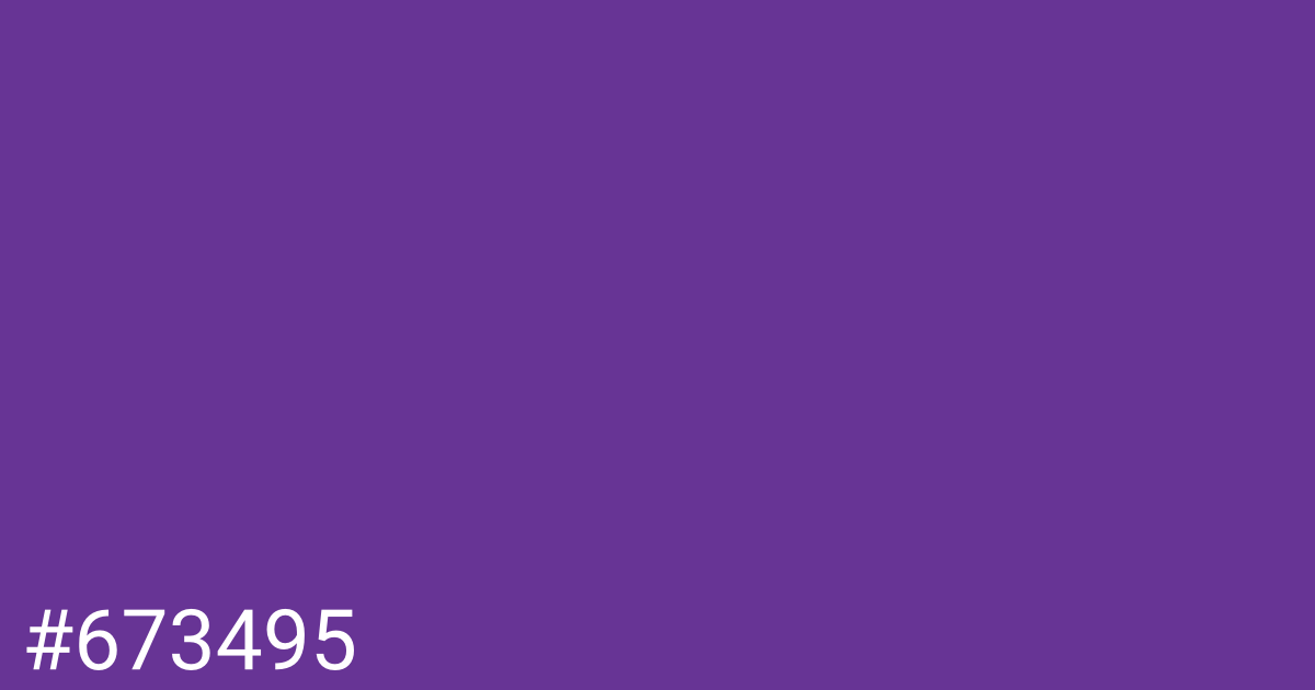 Hex color #673495 graphic