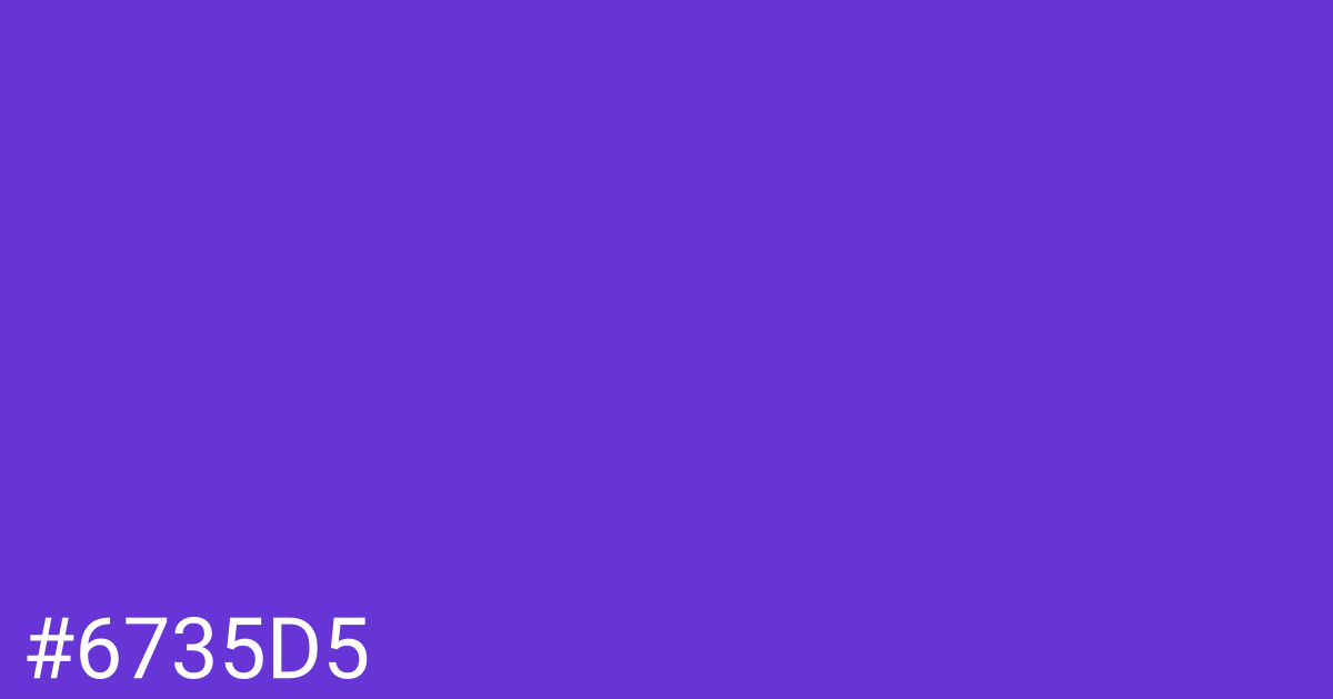 Hex color #6735d5 graphic