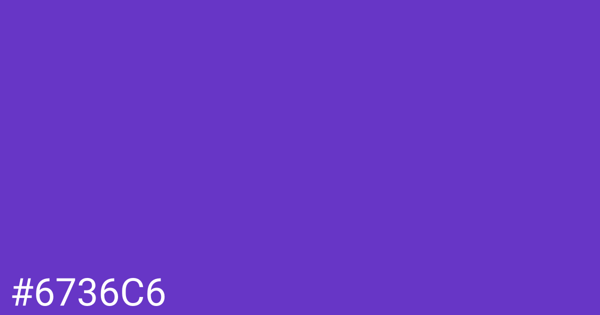 Hex color #6736c6 graphic