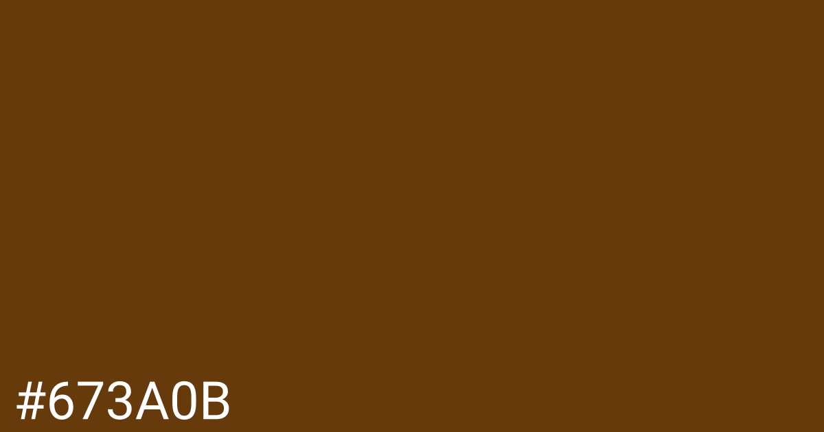 Hex color #673a0b graphic