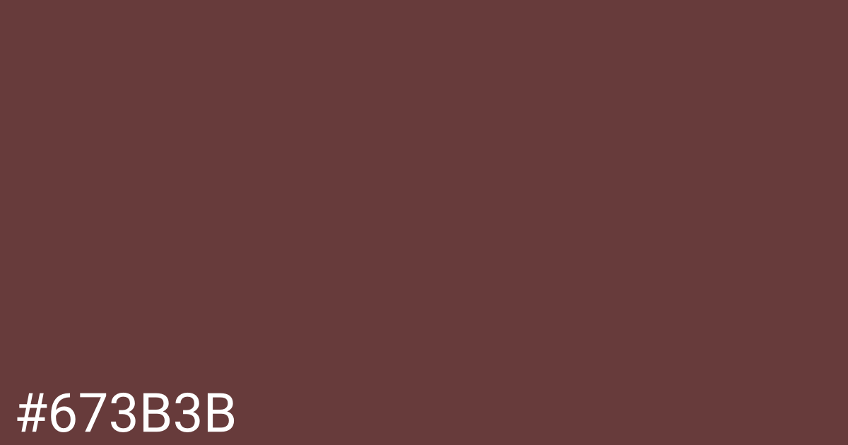 Hex color #673b3b graphic