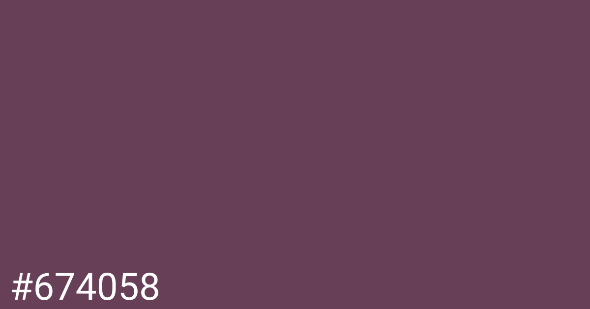 Hex color #674058 graphic