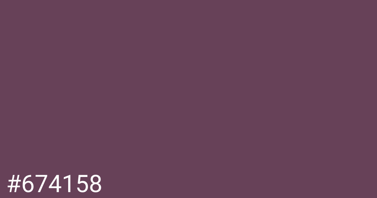 Hex color #674158 graphic