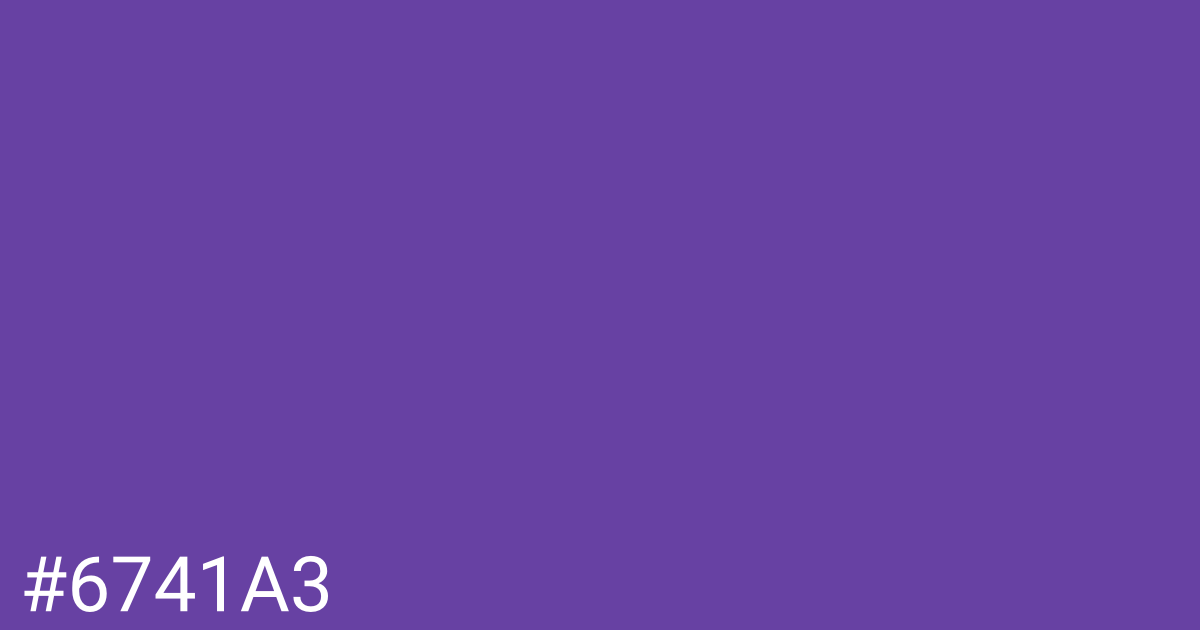 Hex color #6741a3 graphic