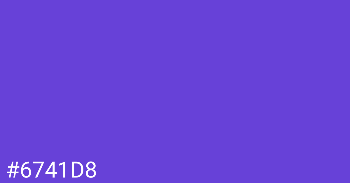 Hex color #6741d8 graphic